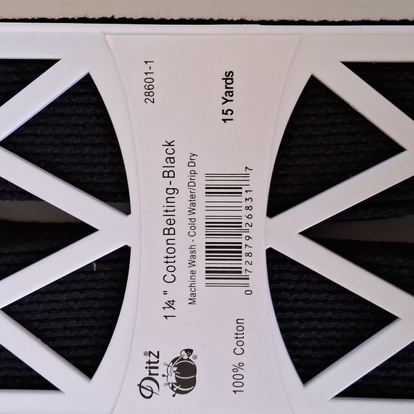 Dritz 1 1/4" cotton belting - black - Picture 3 of 3